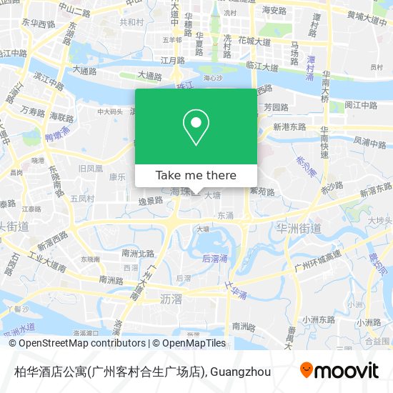 柏华酒店公寓(广州客村合生广场店) map