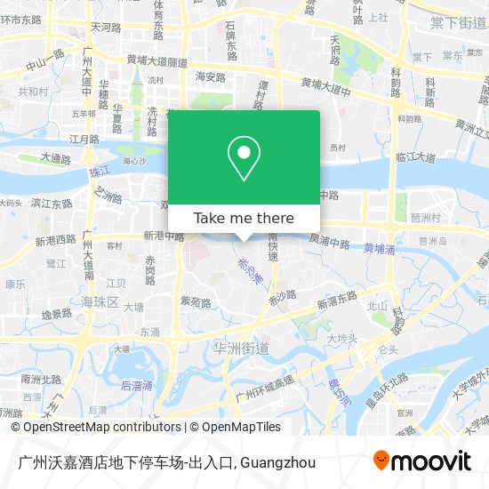 广州沃嘉酒店地下停车场-出入口 map