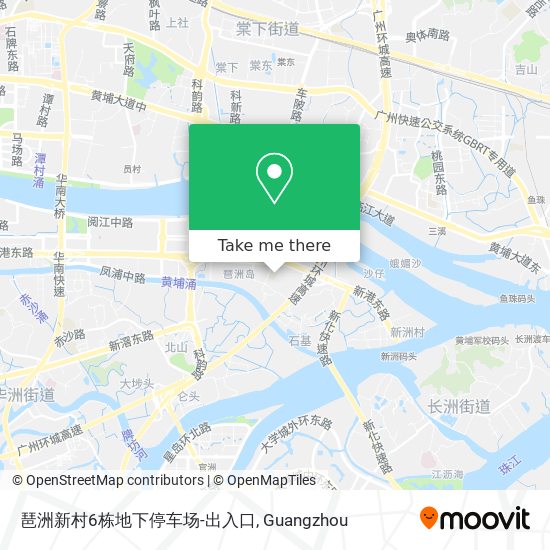 琶洲新村6栋地下停车场-出入口 map