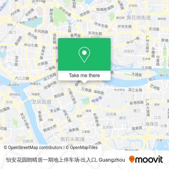 怡安花园朗晴居一期地上停车场-出入口 map