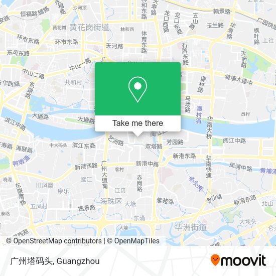 广州塔码头 map