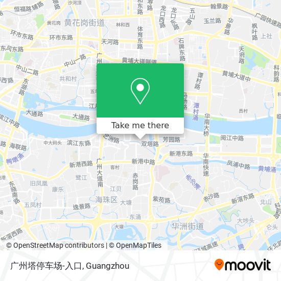 广州塔停车场-入口 map