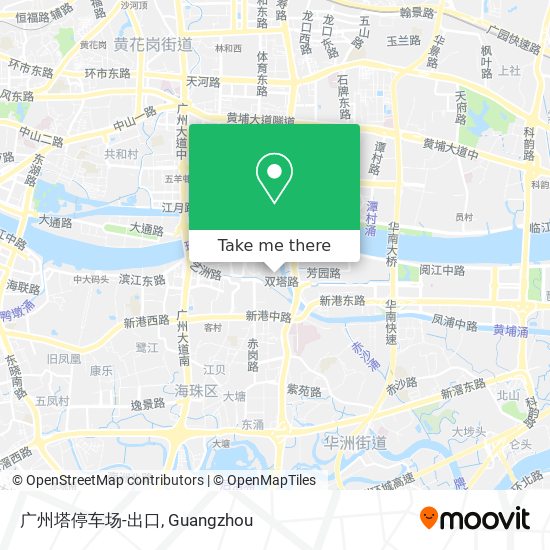 广州塔停车场-出口 map
