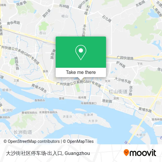 大沙街社区停车场-出入口 map