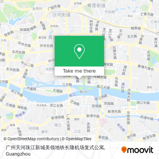 广州天河珠江新城美领地铁长隆机场复式公寓 map