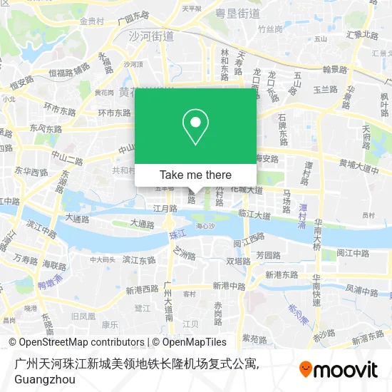 广州天河珠江新城美领地铁长隆机场复式公寓 map