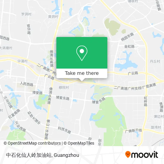 中石化仙人岭加油站 map