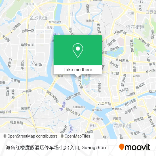海角红楼度假酒店停车场-北出入口 map