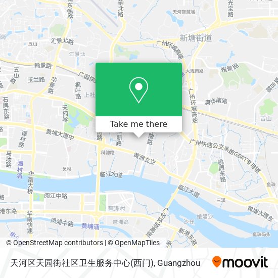 天河区天园街社区卫生服务中心(西门) map