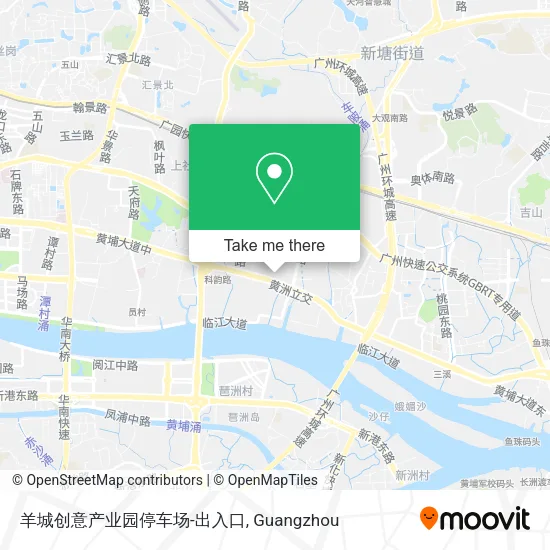 羊城创意产业园停车场-出入口 map