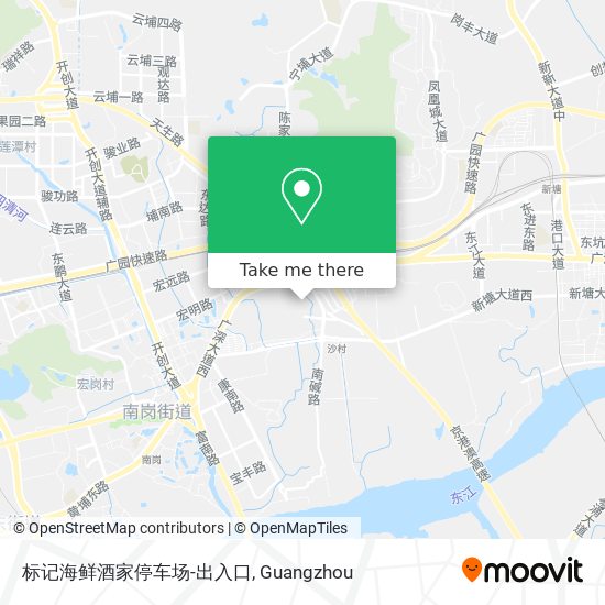 标记海鲜酒家停车场-出入口 map