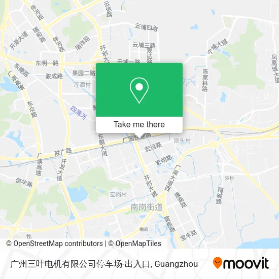 广州三叶电机有限公司停车场-出入口 map