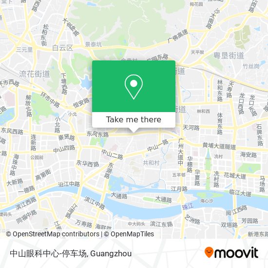 How To Get To 中山眼科中心 停车场in 黄花岗街道by Bus Or Metro