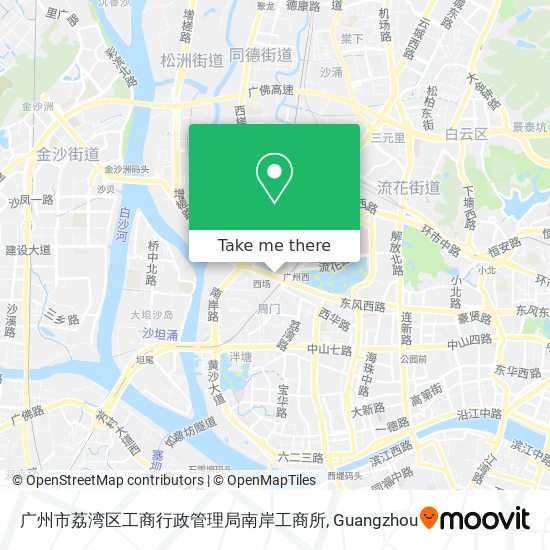 广州市荔湾区工商行政管理局南岸工商所 map