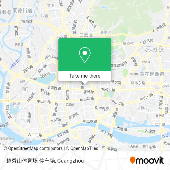 越秀山体育场-停车场 map