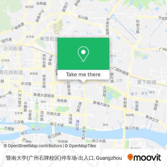 暨南大学(广州石牌校区)停车场-出入口 map