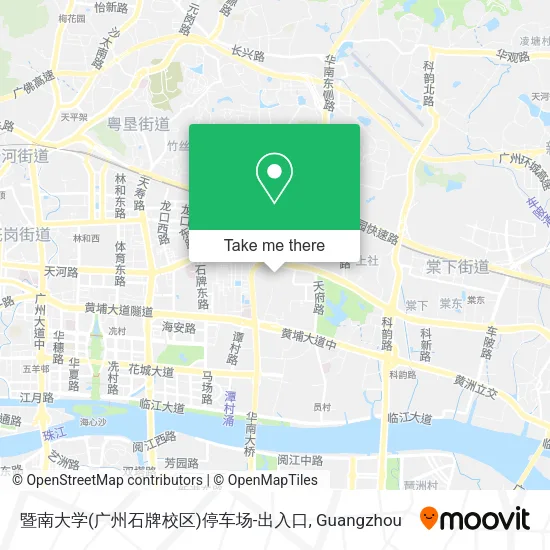 暨南大学(广州石牌校区)停车场-出入口 map