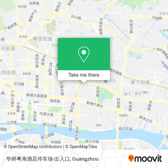华师粤海酒店停车场-出入口 map