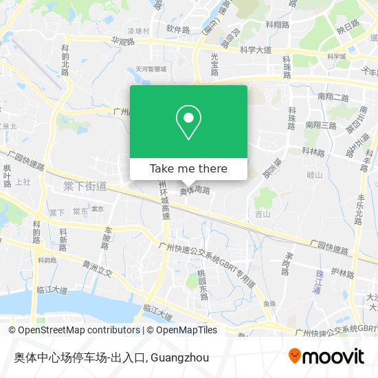 奥体中心场停车场-出入口 map