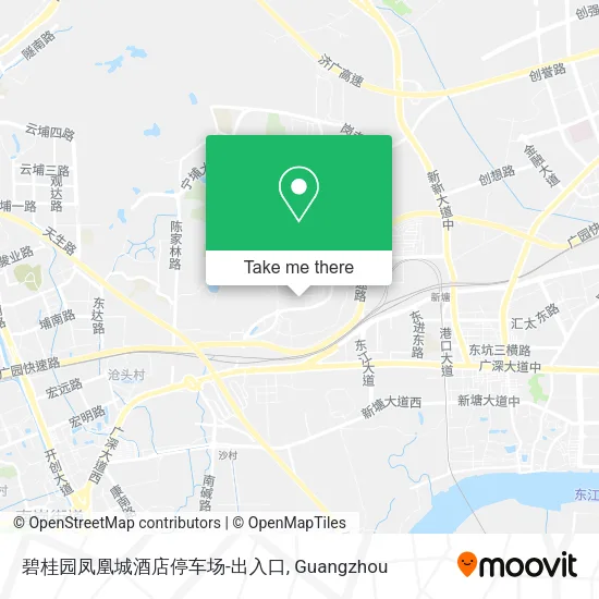 碧桂园凤凰城酒店停车场-出入口 map