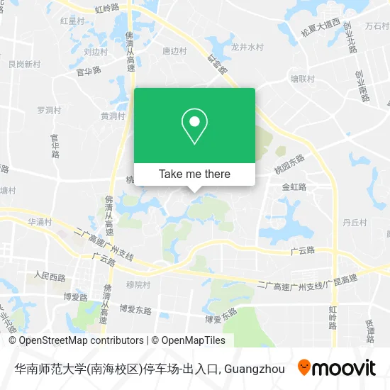 华南师范大学(南海校区)停车场-出入口 map