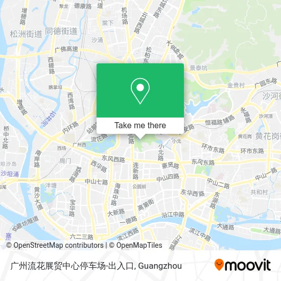 广州流花展贸中心停车场-出入口 map