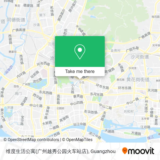 维度生活公寓(广州越秀公园火车站店) map