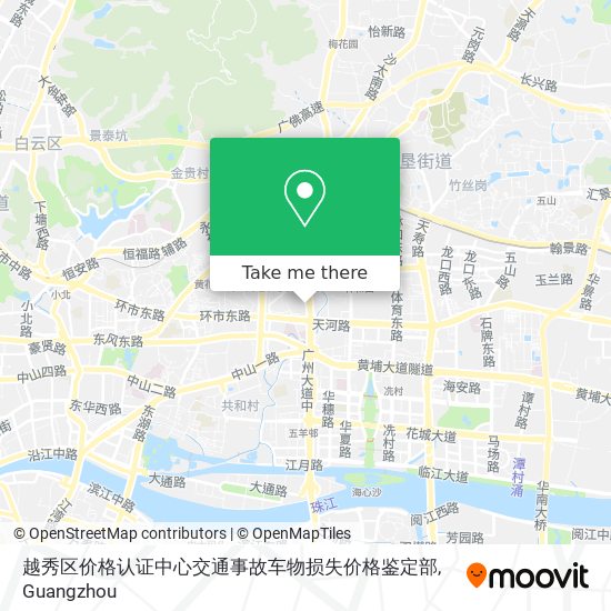 越秀区价格认证中心交通事故车物损失价格鉴定部 map
