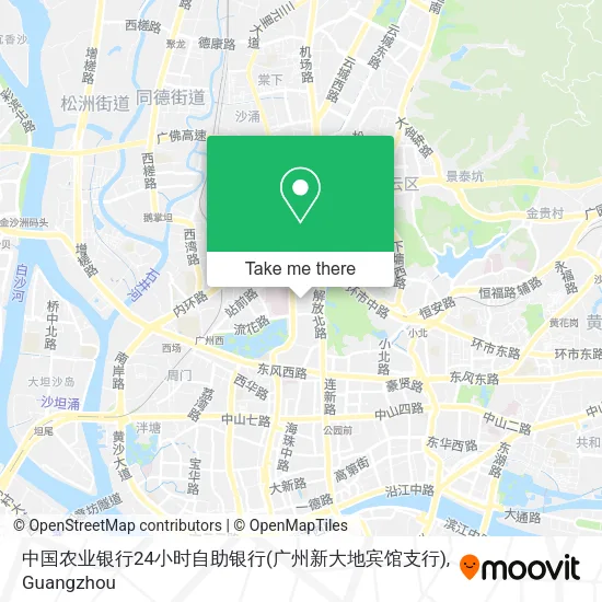 中国农业银行24小时自助银行(广州新大地宾馆支行) map