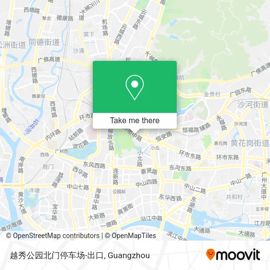 越秀公园北门停车场-出口 map