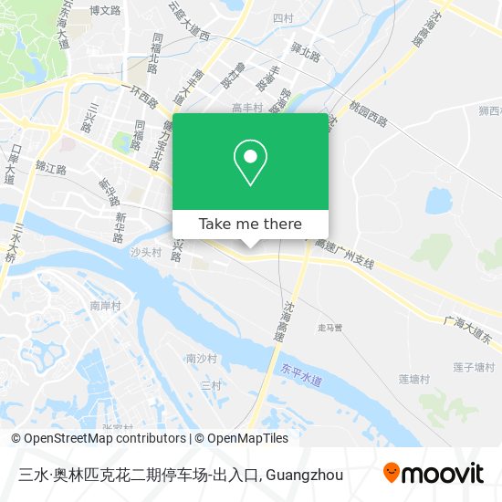 三水·奥林匹克花二期停车场-出入口 map