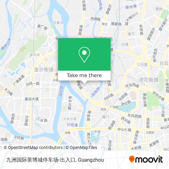 九洲国际茶博城停车场-出入口 map