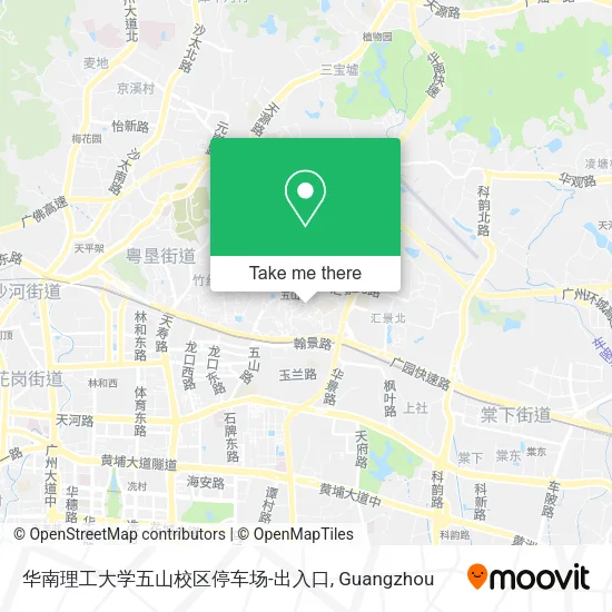华南理工大学五山校区停车场-出入口 map