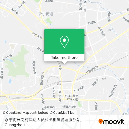永宁街长岗村流动人员和出租屋管理服务站 map
