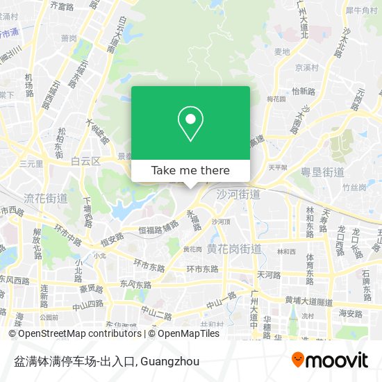 盆满钵满停车场-出入口 map