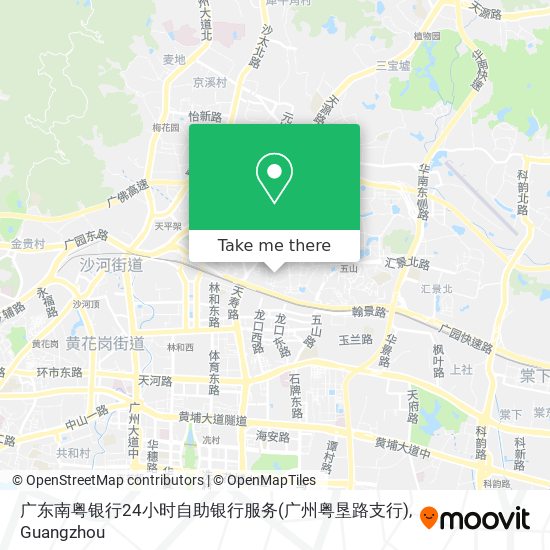 广东南粤银行24小时自助银行服务(广州粤垦路支行) map