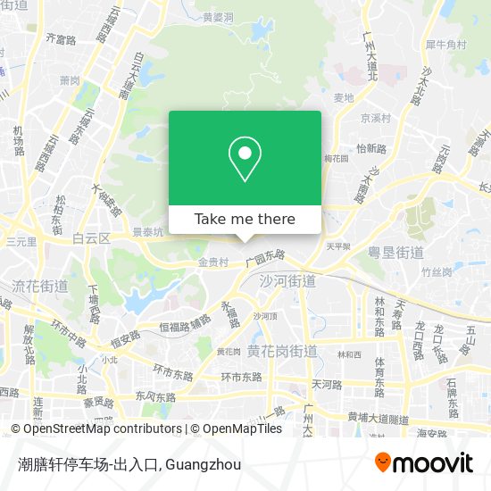 潮膳轩停车场-出入口 map