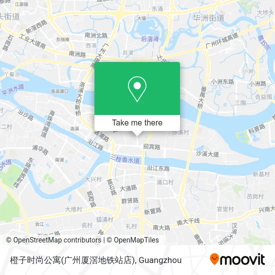 橙子时尚公寓(广州厦滘地铁站店) map