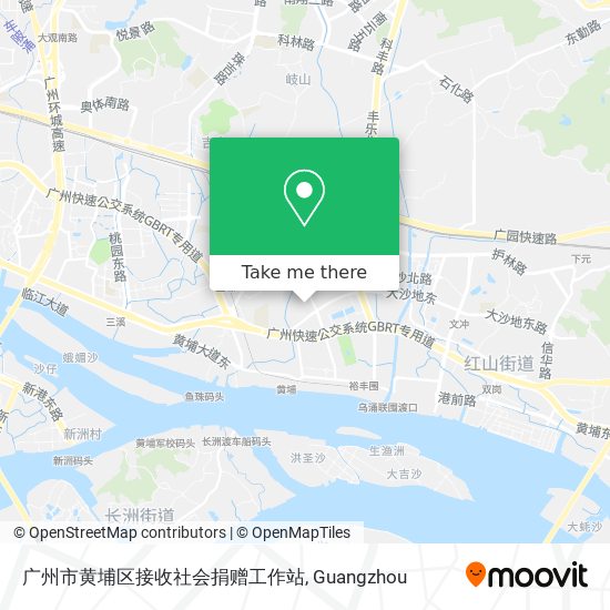 广州市黄埔区接收社会捐赠工作站 map