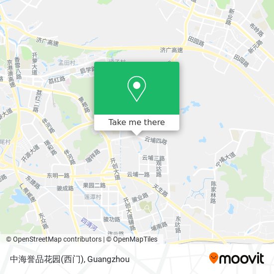 中海誉品花园(西门) map