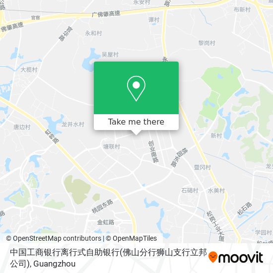 中国工商银行离行式自助银行(佛山分行狮山支行立邦公司) map