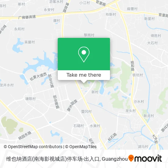 维也纳酒店(南海影视城店)停车场-出入口 map