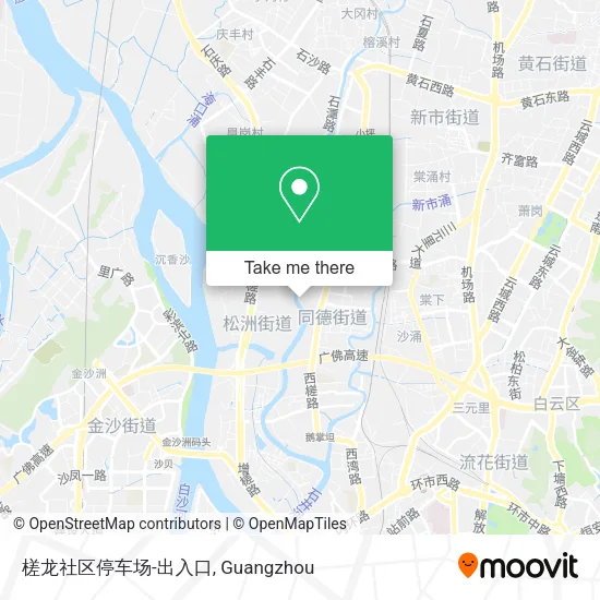 槎龙社区停车场-出入口 map