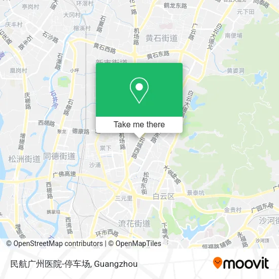 民航广州医院-停车场 map