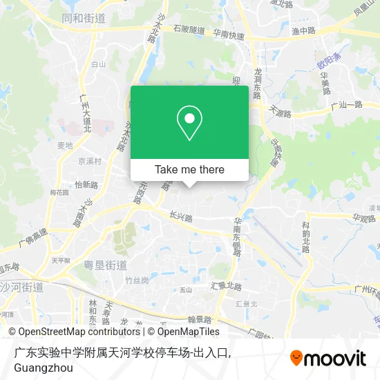 广东实验中学附属天河学校停车场-出入口 map