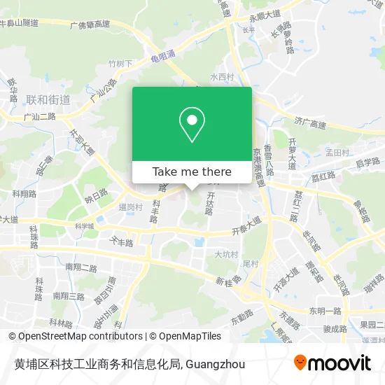 黄埔区科技工业商务和信息化局 map
