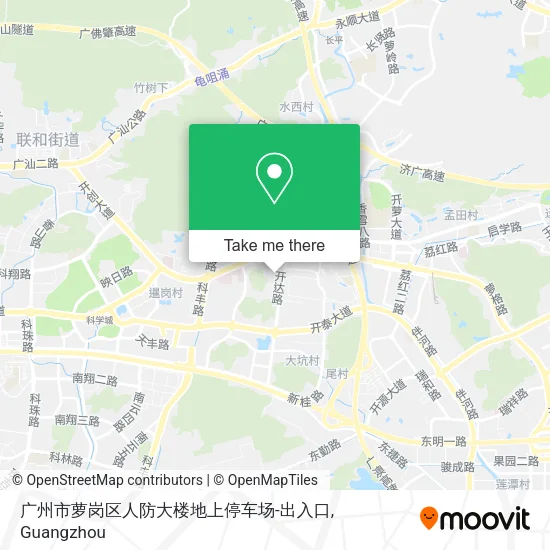广州市萝岗区人防大楼地上停车场-出入口 map