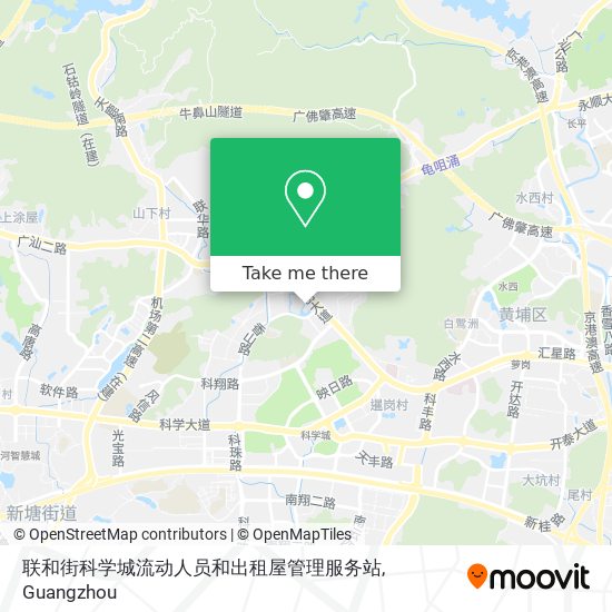 联和街科学城流动人员和出租屋管理服务站 map
