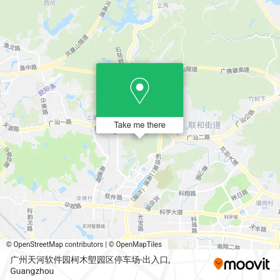 广州天河软件园柯木塱园区停车场-出入口 map