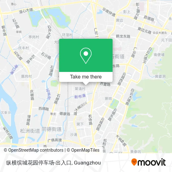 纵横缤城花园停车场-出入口 map